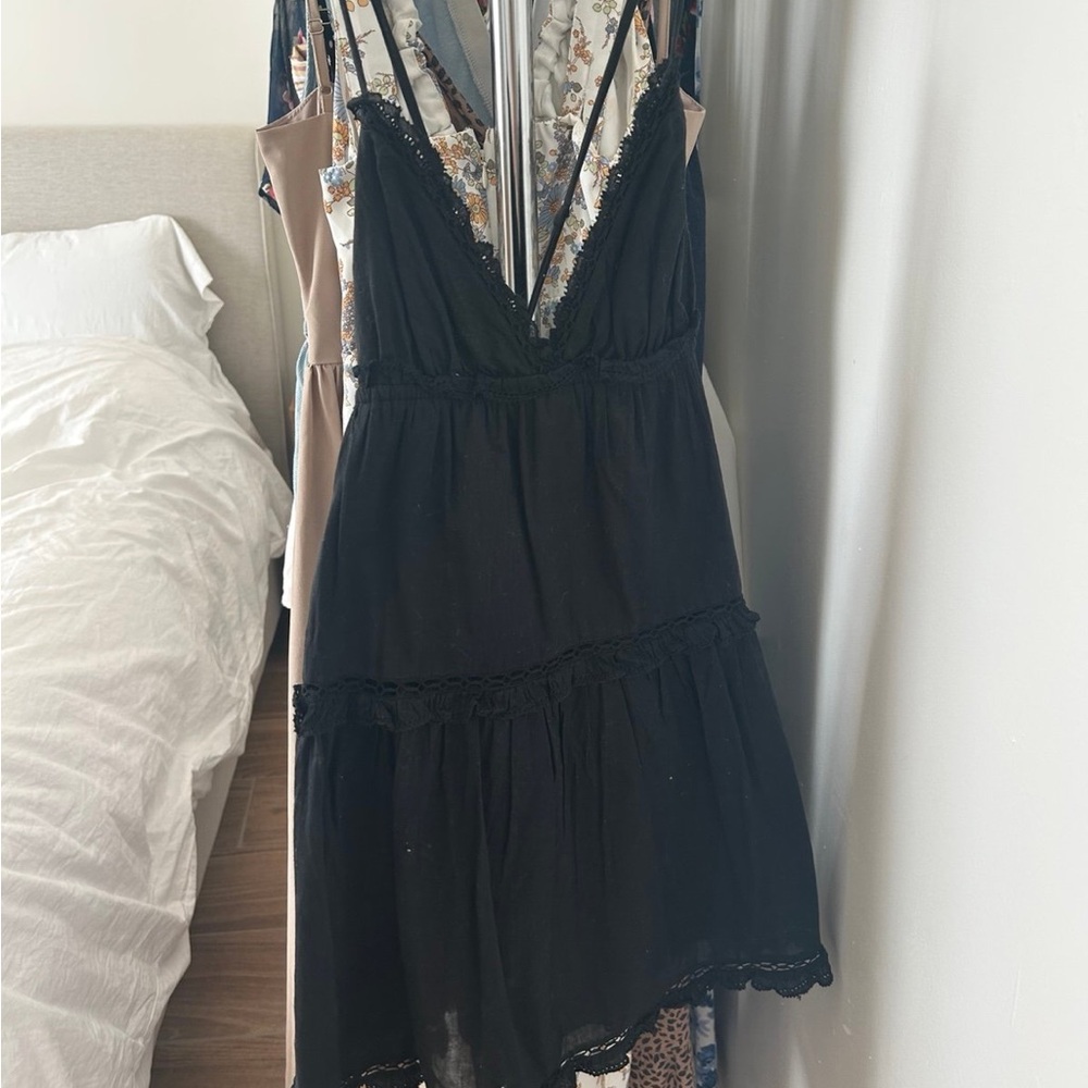 Aritzia Sunday Best Black Babydoll Mini Dress